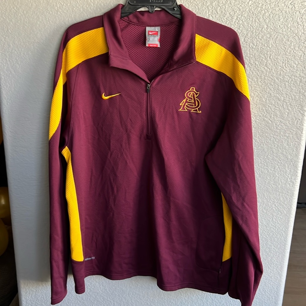 Arizona State University ASU Drifit embroidered quarter zip pullover jacket